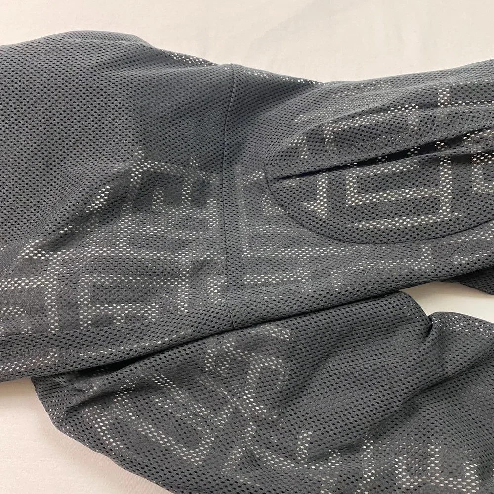 BALMAIN mens Maxi Monogram Knee-Pad Track Pants Nylon Jogger‎ Black Ivory 48